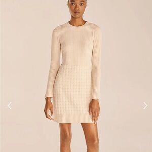 NWT Rebecca Taylor Ecru Velvet dress- size Large/10